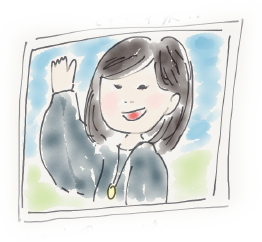 とびきり笑顔の女性